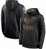 Men's Tennessee Titans Nike Black 2020 Salute to Service Sideline Performance Pullover Hoodie,baseball caps,new era cap wholesale,wholesale hats